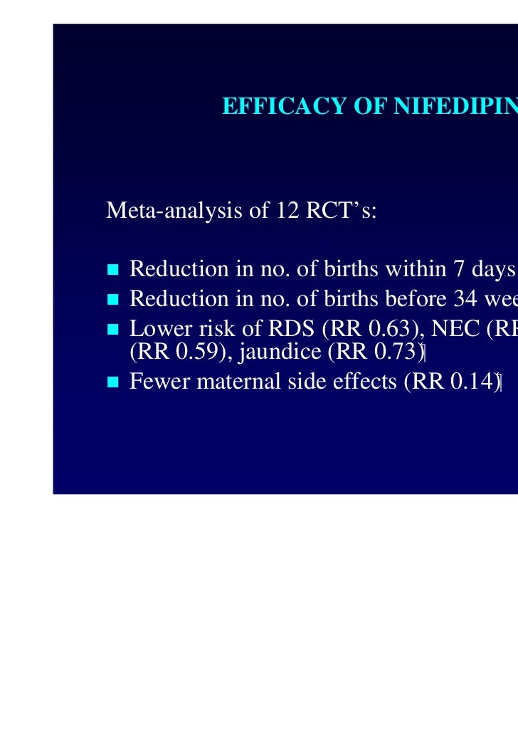 Procardia Preterm Labor Low Blood Pressure