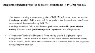 Pooling Sign Prom Preterm labour presentation pregnancy final.pptx