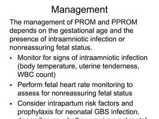 Preterm, prom and pprom in pregnancy.pdf