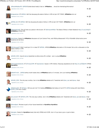 #PRethics on Twitter | All Tweets | 2011-09-06 | TweetReports                               http://search.tweetreports.com...