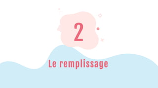 2
Le remplissage
 