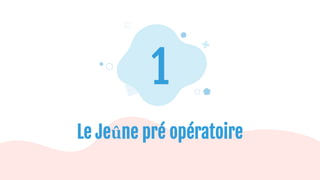 1
Le Jeûne pré opératoire
 