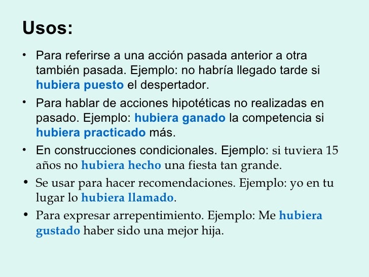 Pretérito pluscuamperfecto de subjuntivo