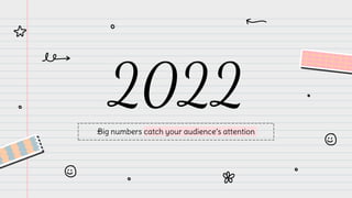 2022
Big numbers catch your audience’s attention
 