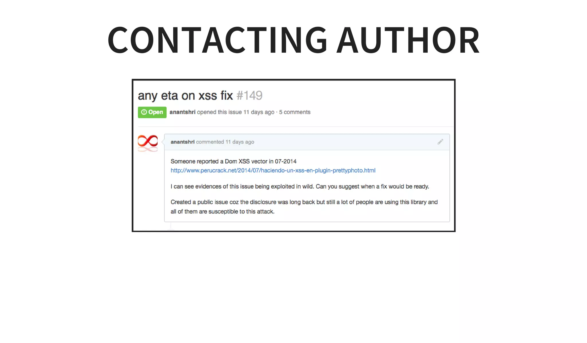 CONTACTING AUTHOR
 