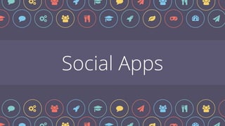 Social Apps
$ % & ' ( $ ) * + , !
% & ' ) $ % ! ' ( '
% & ' ) $ % ! ' ( '
 