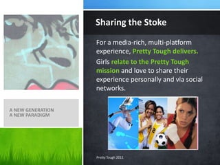 Shot on location in Malibu, CaliforniaWritten by Liz Tigelaar (Brothers & Sisters, Life Unexpected, Once Upon a Time)Directed by Stewart Hendler (Sorority Row)Produced by Tim WilliamsGreeneStreet FilmsStarring Adelaide Kane (Power Rangers), Crystal Young (LonelyGirl 15), Beth Behrs (Broke Girls), Matthew Florida (90210)Pretty ToughPretty Tough 2011
