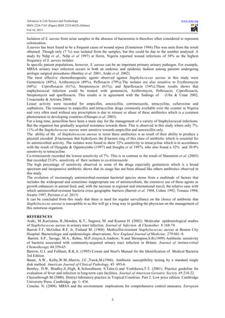Prevalence and antibiotic susceptibility pattern of staphylococcus ...