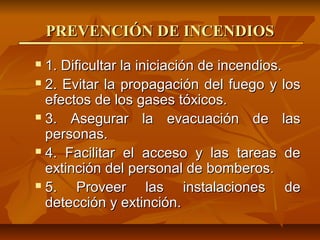 Prevención control y extinción de incendios | PPT