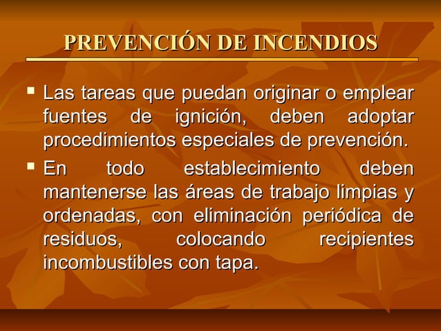 Prevención control y extinción de incendios | PPT