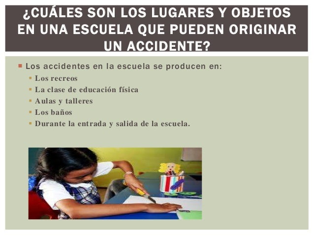 Prevención de accidentes en la escuela