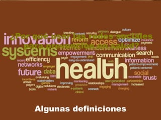 ¿Por qué usar las redes sociales
   para prevención en salud?




     Algunas definiciones
 