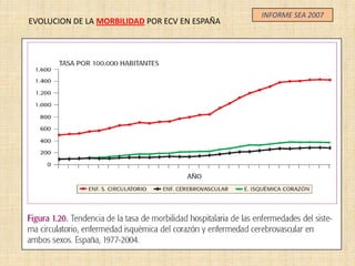 INFORME SEA 2007
EVOLUCION DE LA MORBILIDAD POR ECV EN ESPAÑA
 