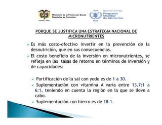 Estrategia Nacional para la Prevención y Control de las Deficiencias de Micronutrientes