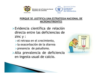 Estrategia Nacional para la Prevención y Control de las Deficiencias de Micronutrientes