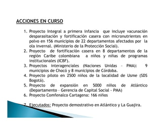 Estrategia Nacional para la Prevención y Control de las Deficiencias de Micronutrientes