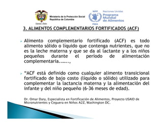Estrategia Nacional para la Prevención y Control de las Deficiencias de Micronutrientes