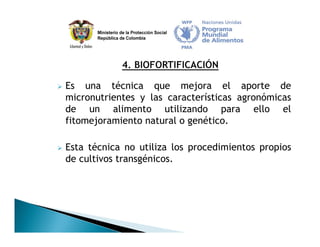 Estrategia Nacional para la Prevención y Control de las Deficiencias de Micronutrientes
