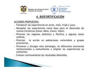 Estrategia Nacional para la Prevención y Control de las Deficiencias de Micronutrientes