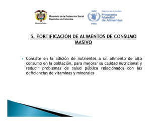 Estrategia Nacional para la Prevención y Control de las Deficiencias de Micronutrientes