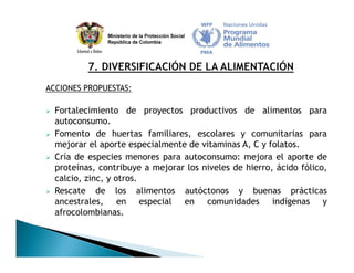 Estrategia Nacional para la Prevención y Control de las Deficiencias de Micronutrientes