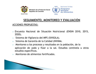 Estrategia Nacional para la Prevención y Control de las Deficiencias de Micronutrientes