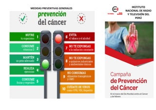 MEDIDAS PREVENTIVAS GENERALES INSTITUTO
NACIONAL DE RADIO
Y TELEVISIÓN DEL
PERÚ