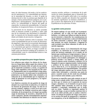 Prevencion de desastres naturales - experiencias de america latina y el ...