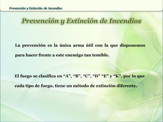 Prevencion y Extinción de incendios | PPT