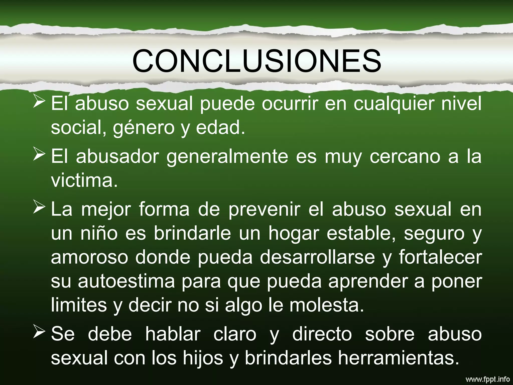 Prevencion del abuso sexual infantil 2015 | PPT
