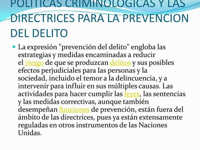 Prevencion del delito | PPTX