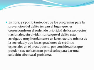Prevencion del delito | PPTX