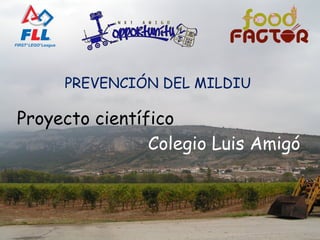 Proyecto científico   Colegio Luis Amigó PREVENCIÓN DEL MILDIU  