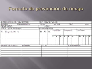 Prevencion de riesgo.
