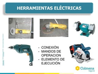 HERRAMIENTAS ELÉCTRICAS
- CONEXIÓN
- MANDOS DE
OPERACION
- ELEMENTO DE
EJECUCIÓN
 