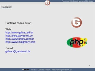Prevenindo XSS: Execute apenas o SEU código