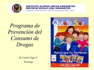 Programa de Prevención del Consumo de Drogas M. Cecilia Vegas V. Psicóloga 