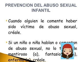 Prevension Abuso Sexual Infantil | PPT