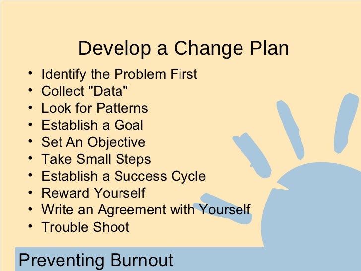 preventing burnout ppt managing skills list