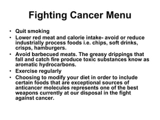 Preventing cancer growth
