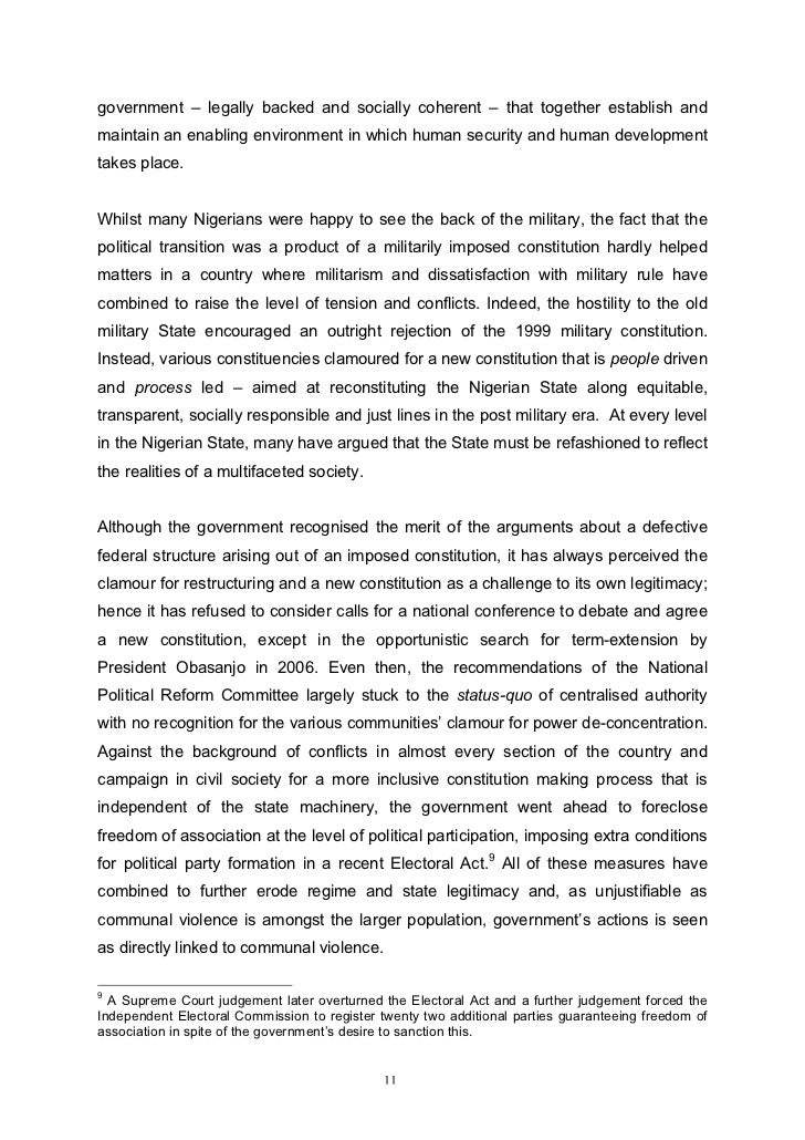 Write an essay in support of democracy in nigeria image