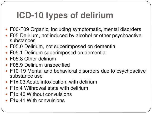 icd 10 code for dementia