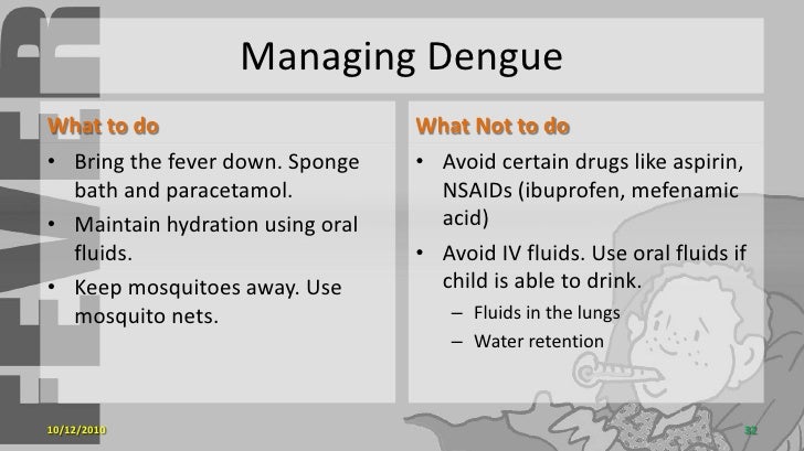 fever for low paracetamol dengue Preventing