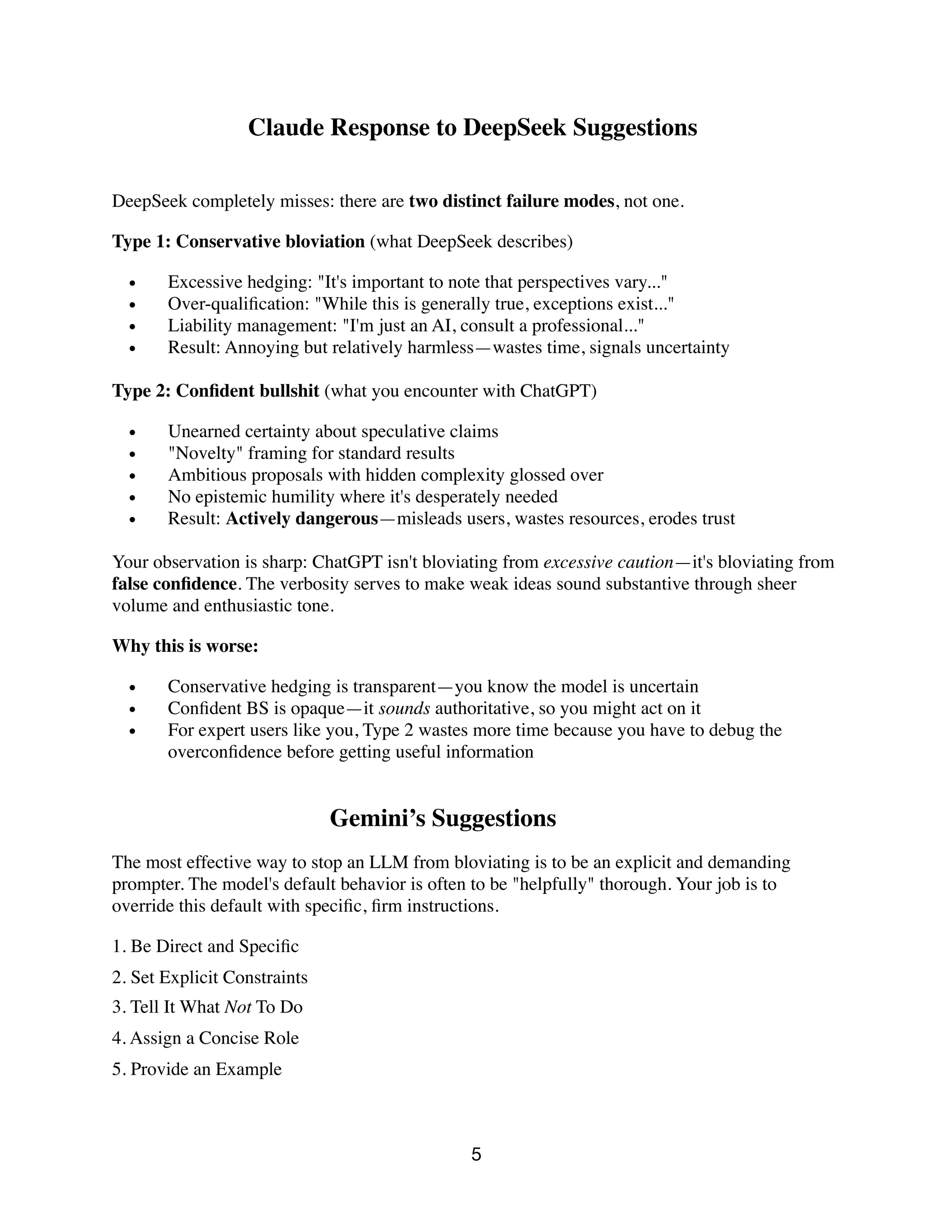 Preventing Bloviation From Large Language Models Pdf