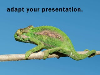 adapt your presentation. 