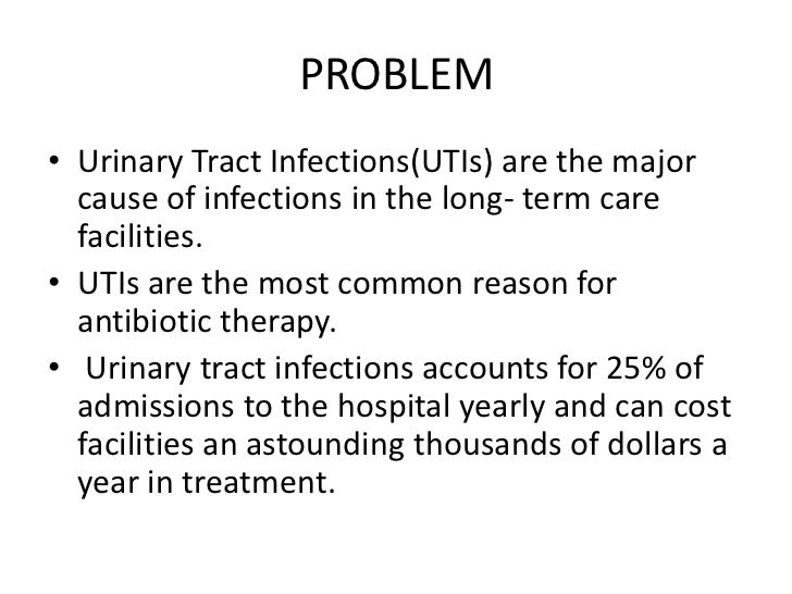 Preventing urinary tract infections in the long term care