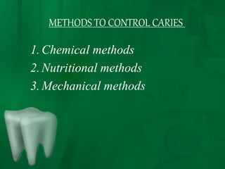Method Control Caries Prevention of dental caries | PPTX