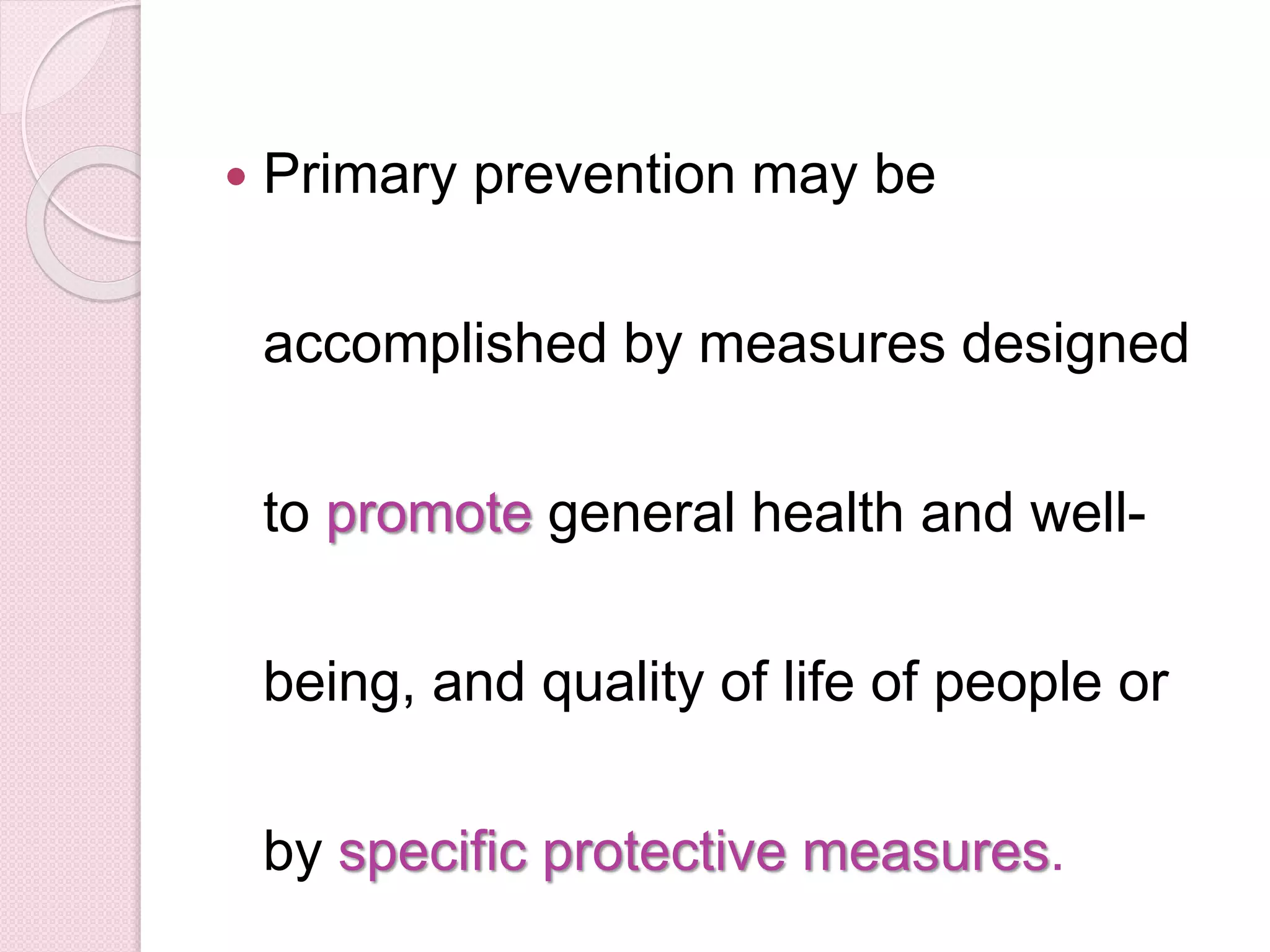 Prevention primary, secondary, tertiary | PPTX
