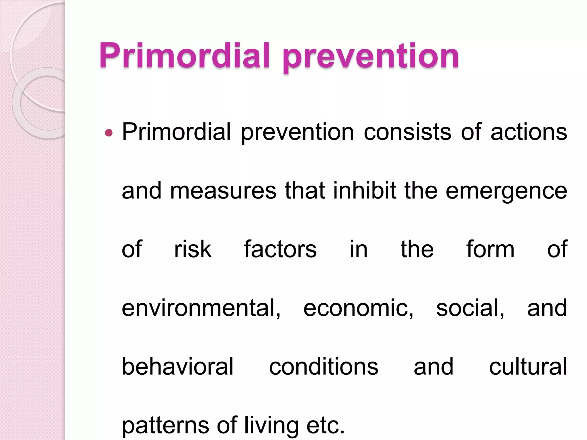 Prevention primary, secondary, tertiary | PPTX