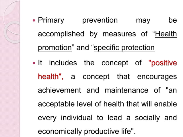 Prevention primary, secondary, tertiary | PPTX
